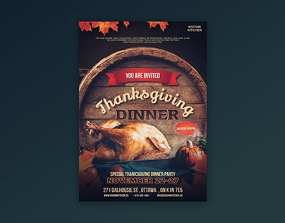 Thanksgiving Flyer for Kochin Kitchen
