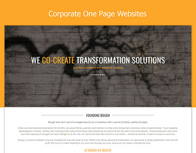 Corporate One Page Websites