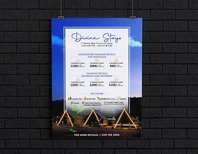 Price Poster for a Camping Site