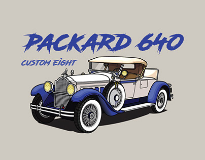 Packard 640 Custom Eight Vector Car Illustration