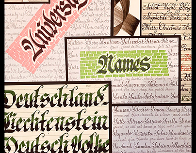 calligraphic collage