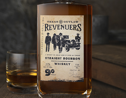 Texas Outlaw Revenuers Whiskey Packaging Design & Logo