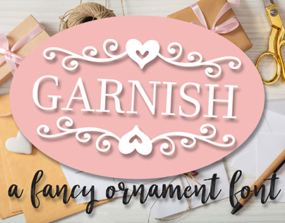 Garnish - A Fancy Ornament & Monogram Frame Font