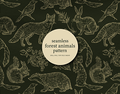 Forest Animals | Seamless vector pattern