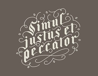 "Simul Justus et Peccator" Handlettered Graphic