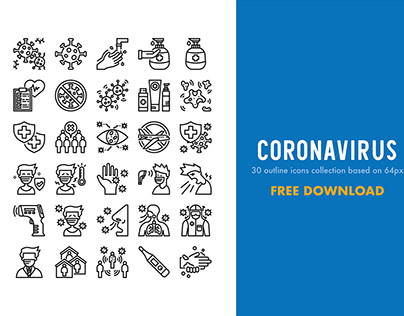 30 Free Coronavirus Icons Collection