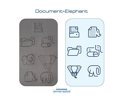 Document and Elephant Logo Ideas