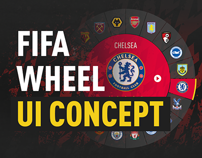 FIFA UI Concept - Wheel/Radial Team Selector