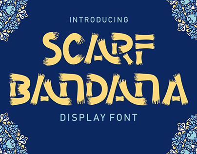 Scarf Bandana - Brush Display Font