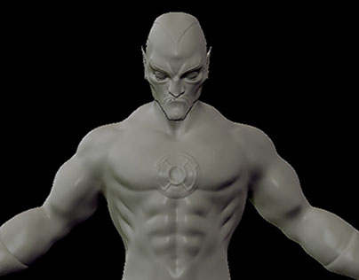 3D Sinestro Character Modeling