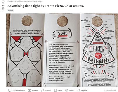 Trenta Pizza - campanie Flyerul Făcător de Minuni