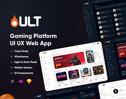 Project thumbnail - ULT - Gaming Platform UI UX Web App