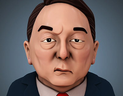 Korean President Yoon Suk-yeol 3D caricature 윤석열