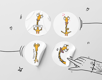 Stickers Giraffe / Стикеры Жираф