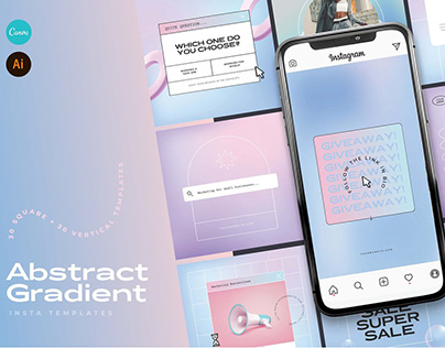 Free - Abstract Gradient Instagram Templates