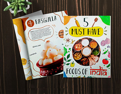 Zine(Magazine) Design: 5 must have foods of India