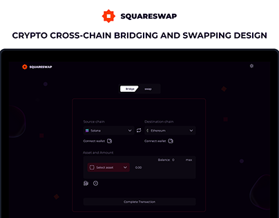 Animated Crypto Bridging and Swapping Platform Design