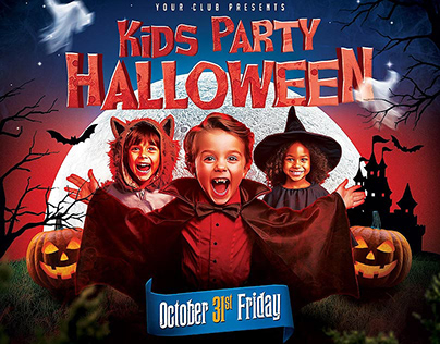 Kids Halloween Party Flyer