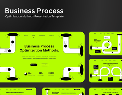 Neon Green Black Modern Business Process Method