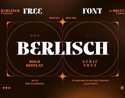 Berlisch Vintage Retro Serif Fat Typeface | Free Font