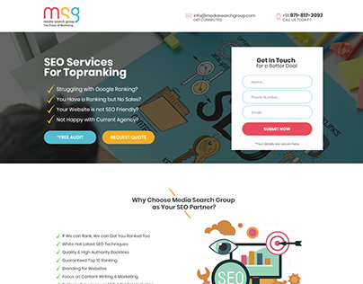 MSG Landing Page by ravisah.in