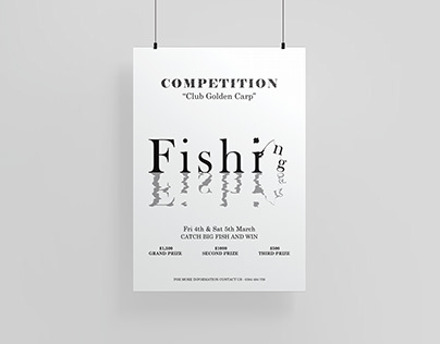 Typography Fishing Poster