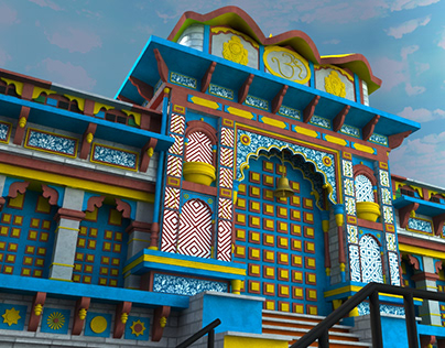 Badrinath Temple 3D Model