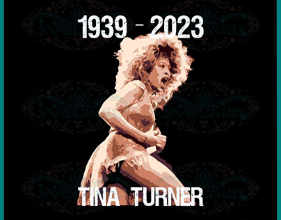 1939 2023 Tina Turner Memorial PNG Sublimation Design