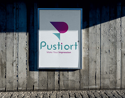 Attractive logo design for pusti art.