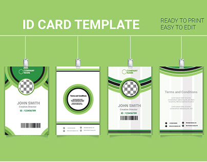 Id Card Vector Design Template