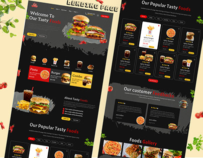 Food Website Landing pageDesign