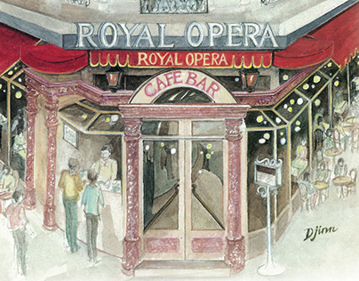 Business card and postal card - Royal Opéra
