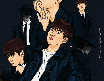 K-pop Illustration #5 | Baekhyun BAMBI Poster