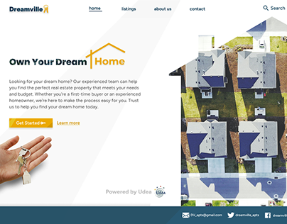 Dreamville real estate landing page