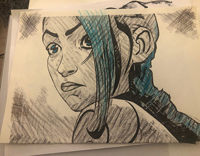 Anime Sketch- Jinx from Arcane