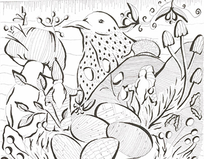 Colouring book 'Forest fungies' by Daryna Solovii
