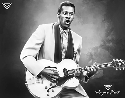 Chuck Berry a Digital Oil Painting