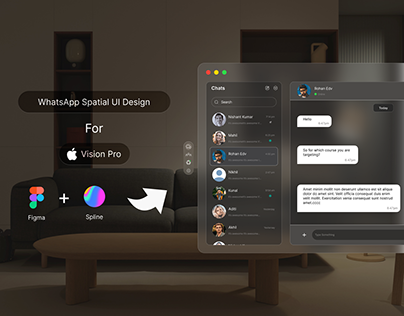 WhatsApp Spatial UI Design - Apple Vision Pro