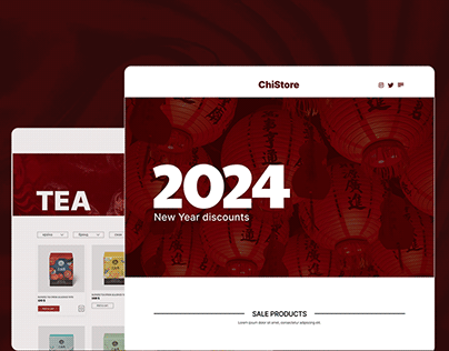 Tea shop.Web design.Webstore design.UI/UX Design.