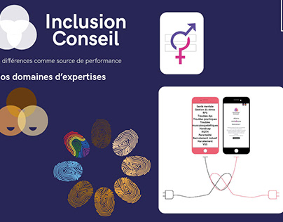 Moodboard visual identity "Inclusion Conseil"