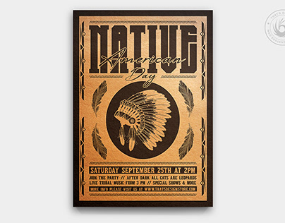 Native American Day Flyer Template V2