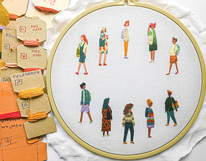 Hand Embroidered Imperfect Tiny People