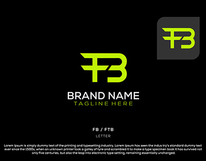Modern F B letter logo design -logos