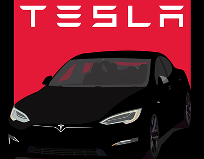 Tesla Model S illustrator