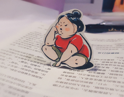 chubby girl—sticker set