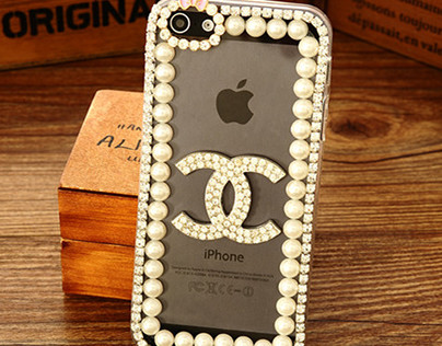 Coque chanel iPhone 6s 6s plus perlé et diamante élégan