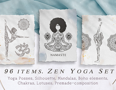 Zen Yoga Collection. 96 items