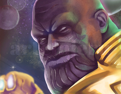 Thanos Digital Painting. Fan art and assorted creations