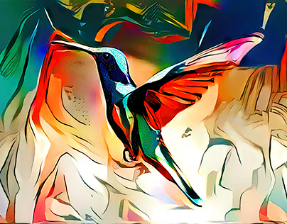 Abstract hummingbird