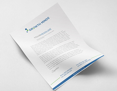 Letterhead design for the Growth Minds